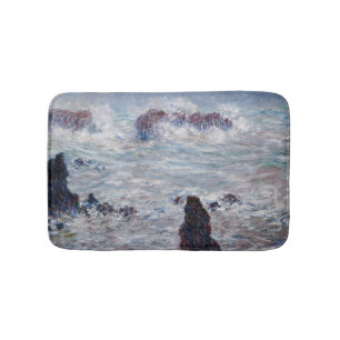 Claude Monet - Storm off the Belle-Ile Coast Bath Mat