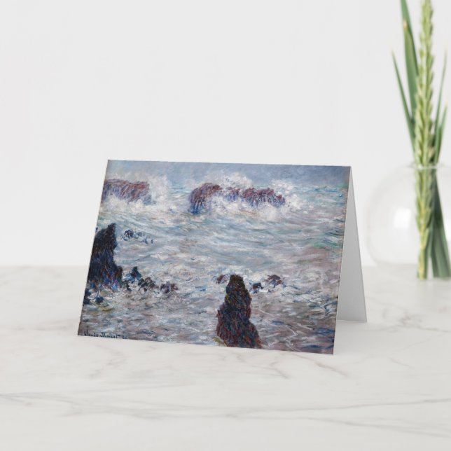 Claude Monet - Storm off the Belle-Ile Coast Card (Front)