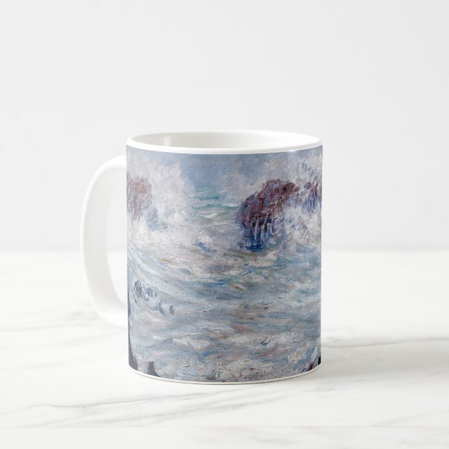Claude Monet - Storm off the Belle-Ile Coast Coffee Mug (Front Left)