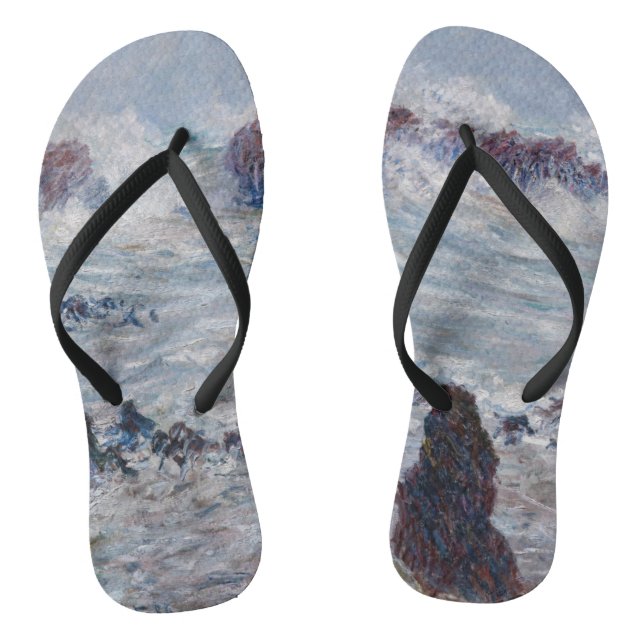 Claude Monet - Storm off the Belle-Ile Coast Jandals (Footbed)