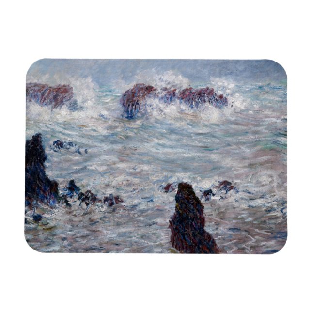 Claude Monet - Storm off the Belle-Ile Coast Magnet (Horizontal)