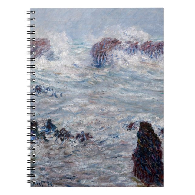 Claude Monet - Storm off the Belle-Ile Coast Notebook (Front)