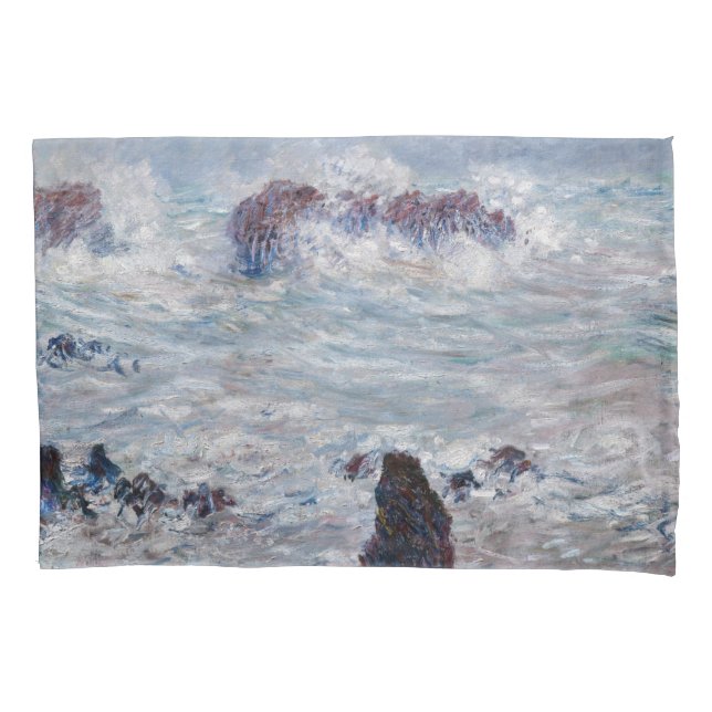 Claude Monet - Storm off the Belle-Ile Coast Pillowcase (Front)