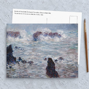 Claude Monet - Storm off the Belle-Ile Coast Postcard