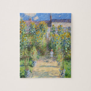 Claude Monet Sunflower Garden at Vétheuil Jigsaw Puzzle