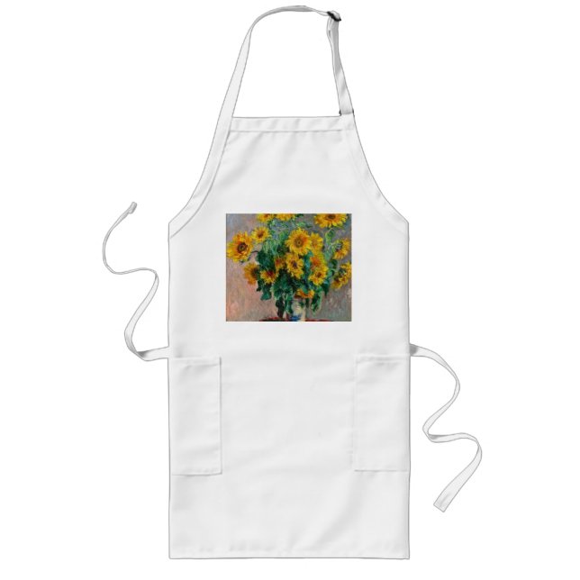 Claude Monet - Sunflowers Long Apron (Front)