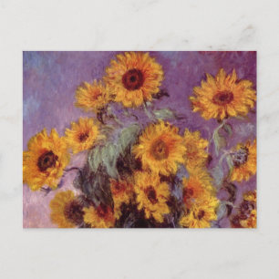 Claude Monet Sunflowers Postcard
