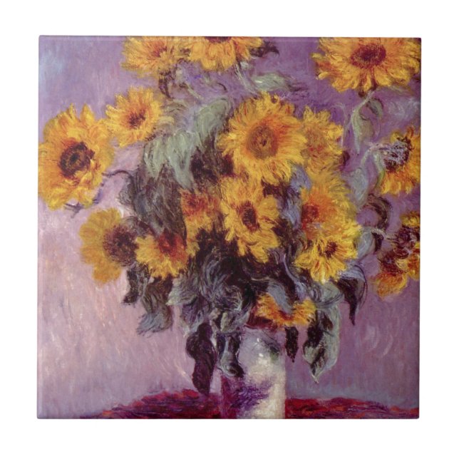 Claude Monet // Sunflowers Tile (Front)