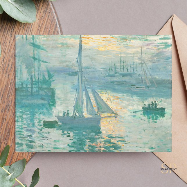 Claude Monet Sunrise Marine Art Print Postcard (Creator Uploaded)