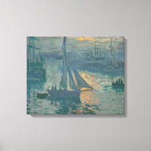 Claude Monet Sunrise Marine Sailboat Impressionism Canvas Print