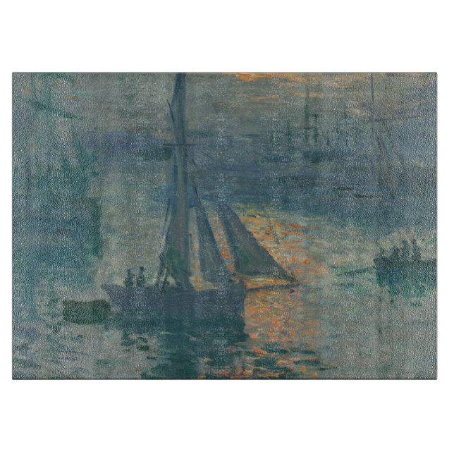 Claude Monet Sunrise Marine Sailboat Impressionism Cutting Board (Front)