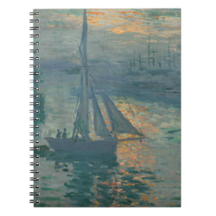 Claude Monet Sunrise Marine Sailboat Impressionism Notebook