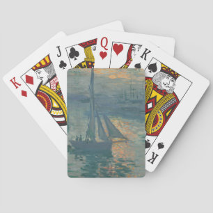 Claude Monet Sunrise Marine Sailboat Impressionism Playing Cards