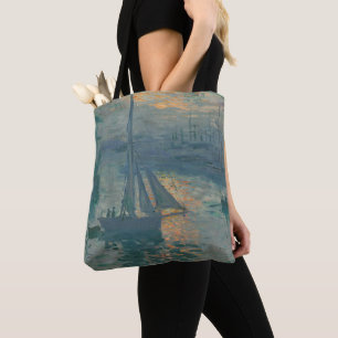 Claude Monet Sunrise Marine Sailboat Impressionism Tote Bag