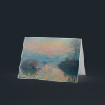 Claude Monet - Sunset on the Seine at Lavacourt Card<br><div class="desc">Sunset on the Seine at Lavacourt,  Winter Effect / Soleil couchant sur la Seine a Lavacourt,  effet d'hiver - Claude Monet,  Oil on Canvas, 1880</div>