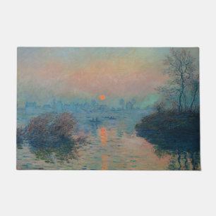 Claude Monet - Sunset on the Seine at Lavacourt Doormat