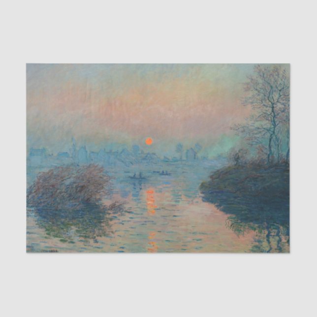 Claude Monet - Sunset on the Seine at Lavacourt Tissue Paper (Front)