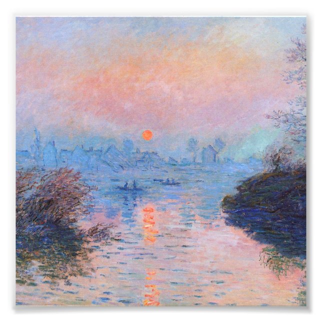 Claude Monet - Sunset On The Seine Photo Print (Front)