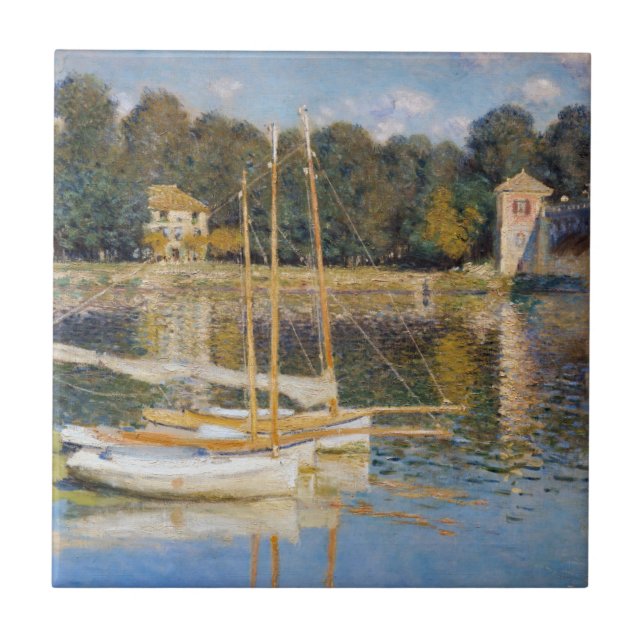 Claude Monet - The Argenteuil Bridge Tile (Front)