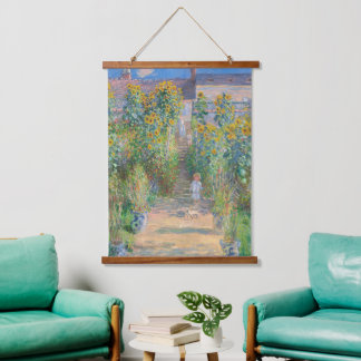 Claude Monet The Artist Garden Sunflowers Old Art Hanging Tapestry