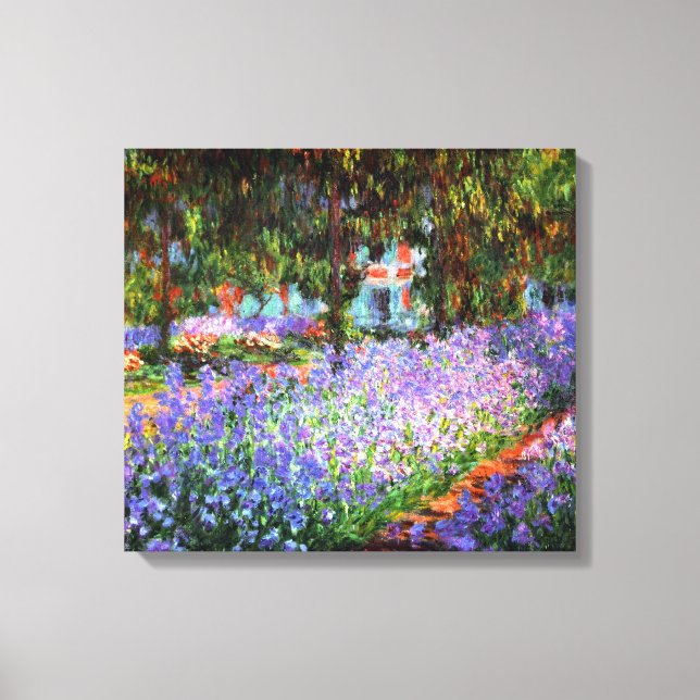 Claude Monet The Artist's Garden at Giverny Canvas Print (Front)