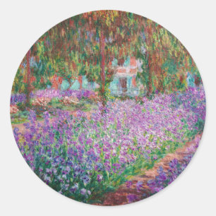 Claude Monet - The Artist's Garden at Giverny Classic Round Sticker