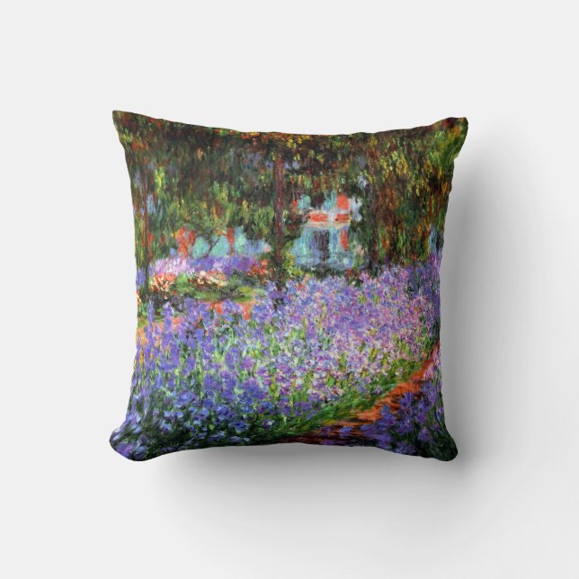 Claude Monet The Artist's Garden at Giverny Cushion (Front)
