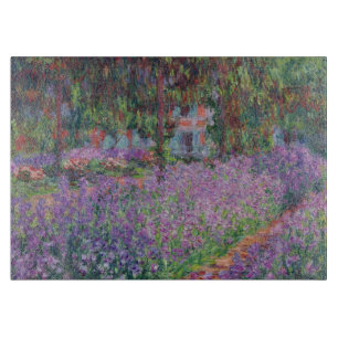 Claude Monet The Artist's Garden at Giverny Cutting Board