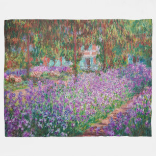 Claude Monet - The Artist's Garden at Giverny Fleece Blanket