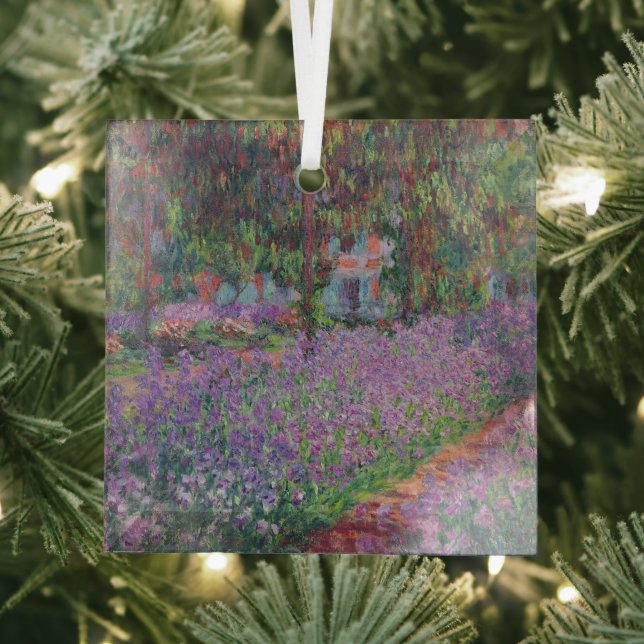 Claude Monet | The Artist's Garden at Giverny Glass Tree Decoration (Insitu)