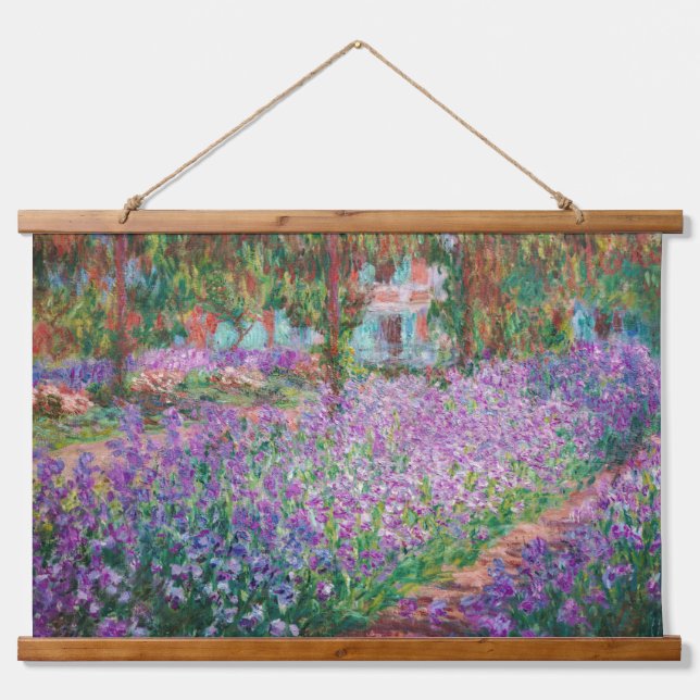Claude Monet - The Artist's Garden at Giverny Hanging Tapestry (Front)