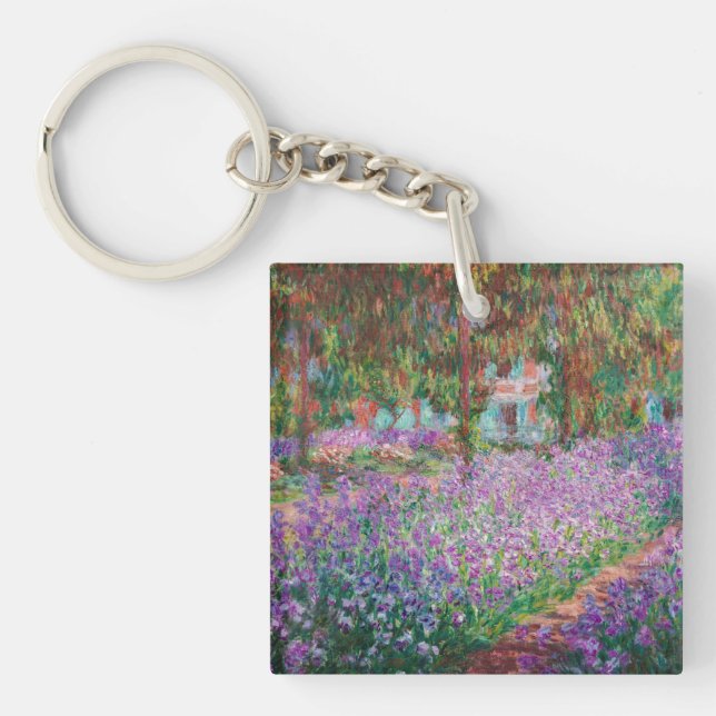 Claude Monet - The Artist's Garden at Giverny Key Ring (Front)