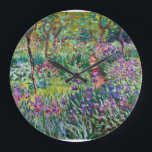 Claude Monet - The Artist's Garden at Giverny Large Clock<br><div class="desc">Claude Monet - The Artist's Garden at Giverny</div>