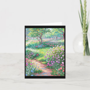 Claude Monet The Artist's Garden At Giverny Sticke Card
