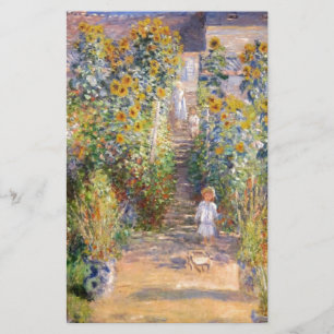 Claude Monet The Artist's Garden at Vétheuil, 1880 Stationery