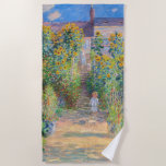 Claude Monet - The Artist's Garden at Vetheuil Beach Towel<br><div class="desc">The Artist's Garden at Vetheuil / Le jardin de l'artiste a Vetheuil - Claude Monet,  Oil on Canvas, 1881</div>