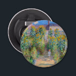 Claude Monet - The Artist's Garden at Vetheuil Bottle Opener<br><div class="desc">The Artist's Garden at Vetheuil / Le jardin de l'artiste a Vetheuil - Claude Monet,  Oil on Canvas, 1881</div>