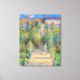 Claude Monet - The Artist's Garden at Vetheuil Canvas Print