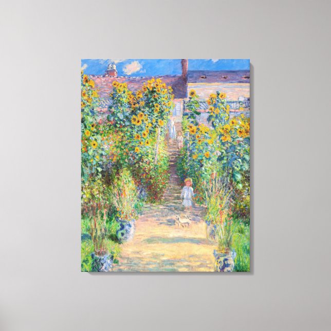Claude Monet - The Artist's Garden at Vetheuil Canvas Print (Front)