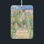 Claude Monet - The Artist's Garden at Vetheuil Car Air Freshener<br><div class="desc">The Artist's Garden at Vetheuil / Le jardin de l'artiste a Vetheuil - Claude Monet,  Oil on Canvas, 1881</div>