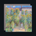 Claude Monet - The Artist's Garden at Vetheuil Car Magnet<br><div class="desc">The Artist's Garden at Vetheuil / Le jardin de l'artiste a Vetheuil - Claude Monet,  Oil on Canvas, 1881</div>