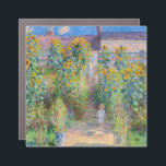 Claude Monet - The Artist's Garden at Vetheuil Car Magnet<br><div class="desc">The Artist's Garden at Vetheuil / Le jardin de l'artiste a Vetheuil - Claude Monet,  Oil on Canvas, 1881</div>