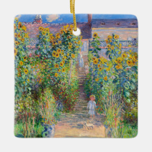 Claude Monet - The Artist's Garden at Vetheuil Ceramic Ornament