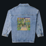Claude Monet - The Artist's Garden at Vetheuil Denim Jacket<br><div class="desc">The Artist's Garden at Vetheuil / Le jardin de l'artiste a Vetheuil - Claude Monet,  Oil on Canvas, 1881</div>