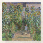 Claude Monet | The Artist's Garden at Vetheuil Glass Coaster<br><div class="desc">The Artist's Garden at Vetheuil,  1880 | by Claude Monet | Art Location: National Gallery of Art,  Washington DC,  USA | French Artist | Image Collection Number: XIR37339</div>