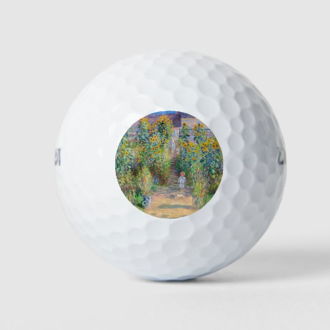 Claude Monet - The Artist's Garden at Vetheuil Golf Balls (Front)