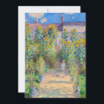 Claude Monet - The Artist's Garden at Vetheuil Invitation<br><div class="desc">The Artist's Garden at Vetheuil / Le jardin de l'artiste a Vetheuil - Claude Monet,  Oil on Canvas, 1881</div>