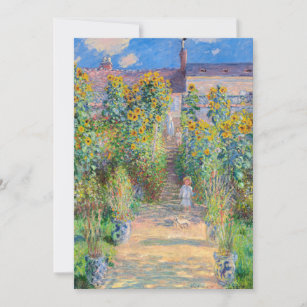 Claude Monet - The Artist's Garden at Vetheuil Invitation