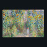 Claude Monet - The Artist's Garden at Vetheuil Laminated Place Mat<br><div class="desc">The Artist's Garden at Vetheuil / Le jardin de l'artiste a Vetheuil - Claude Monet,  Oil on Canvas, 1881</div>
