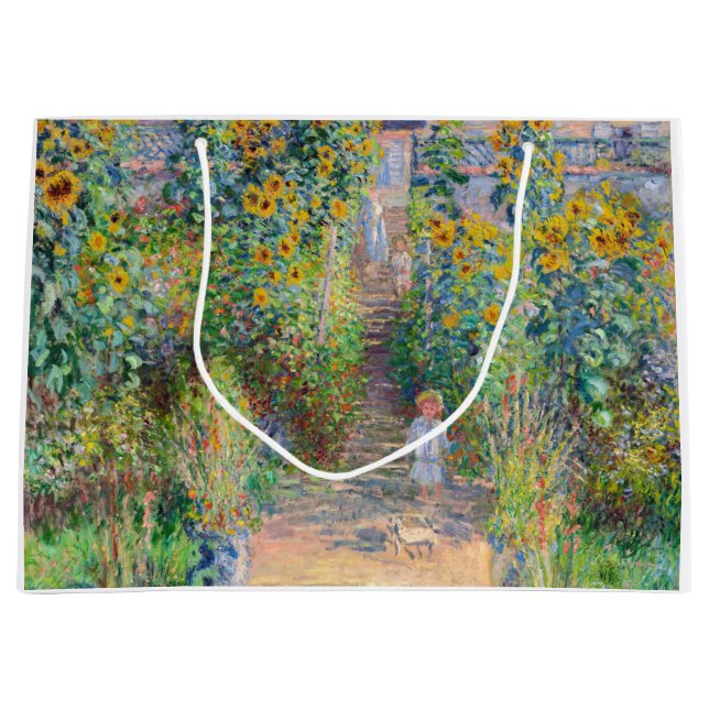 Claude Monet - The Artist's Garden at Vetheuil Large Gift Bag (Front)